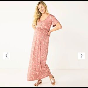 Maternity Sonoma Goods For Life® Ruffle-Sleeve Maxi Dress